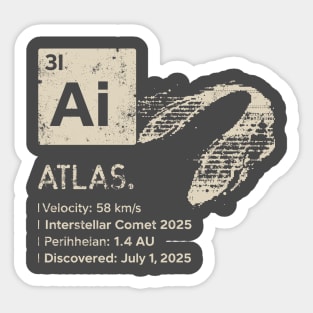 3I/Atlas 3I Atlas Interstellar Comet Sticker